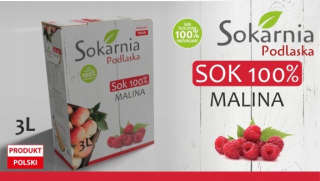 100% malinová šťava, lisovaná 3L
