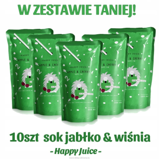Šťava 100% Apple-Cherry 10x 200ml Happy Juice