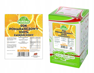 Pomarančový džús 100% (zahustená) purena 15l / 3kg