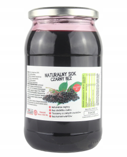 Čierna lila šťava 100% prírodné lisované 900ml