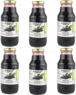 Čierna lila šťava 100% stlačená set 6x330ml