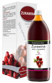 Brusnice brusnicová šťava 1000ml prirodzený bez cukru