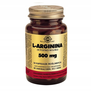Aminokyseliny - Solgar L-Arginín 500 mg 50 kapsúl
