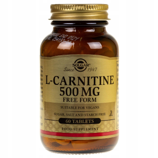 Spaľovač tuku - Solgar L-karnitín 500 mg 60 tabliet horenie