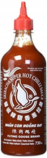 Japonska kuchyňa - SOS SRIRACHA Super Hot Značka FLYING GOOSE 730ML