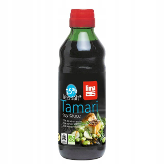 Tamari omáčka 25% menej soľ bio 500ml sójové lima