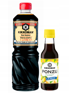 Ázijska kuchyňa - Sójová omáčka Kikkomán 1L + PONZ 150 ml