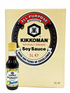 Ázijska kuchyňa - Sójová omáčka Kikkoman 5L + PONZ 150ML