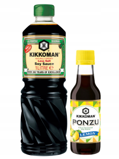 Ázijska kuchyňa - Kikkomán Sójová omáčka - Menej soli 1L + Ponze 150ml