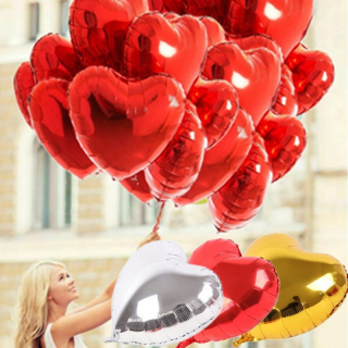 Darček na Valentína - Strieborné 10 kusov v tvare srdcového balóna