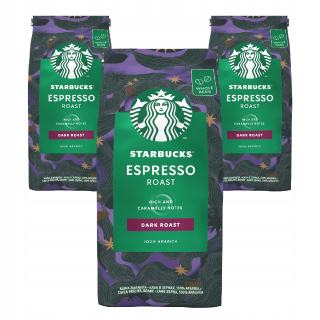 Zrnková káva - Starbucks Espresso Pečené kávy Granulované 3x 200 g