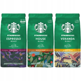 Káva mletá -  Mletá káva Starbucks Arabica MIX sada 3x 200g