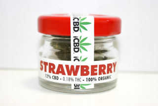CBD - Jahody CBD 12% konope vysuší, konope kvety 1g