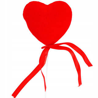 Darček na Valentína - Srdce slystyrén na vrchole, s velor 3x3cm/6 ks.