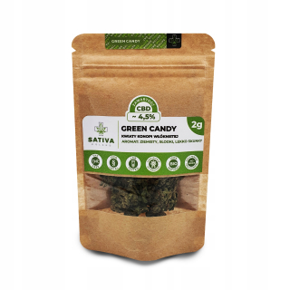 CBD - Susz CBD ~ 4.5% SATIVA Poľsko Zelená Candy 2G