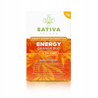 CBD - Susz Orange Bud ~ 5,3% CBD Energy Sativa Poľsko 1g