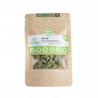 CBD - Susz konope CBD - AK-47 2G- SATIVA POLAND