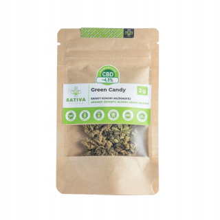 CBD - Susz konope CBD- GREEN CANDY 2G- SATIVA POLAND