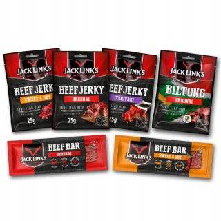 Sada tyčiniek zo sušeného hovädzieho mäsa Jerky Biltong