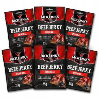 Sušené hovädzie mäso Hovädzie Jerky Originálna súprava 6x25g