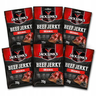 Sušené hovädzie mäso Hovädzie Jerky Originálna súprava 6x70g