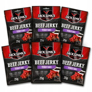 Sušené hovädzie mäso Hovädzie Jerky Teryiaki sada 6x25g