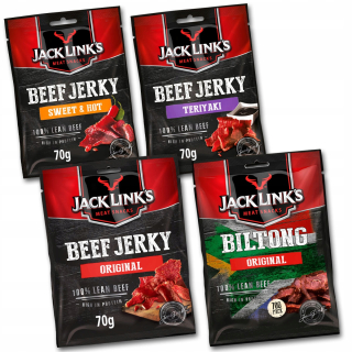 Sušené hovädzie hovädzie hovädzie a btilong set 4x70g