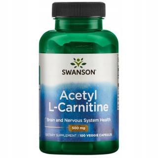 Spaľovač tuku - Swanson acetyl L-karnitín 500mg 100 cvaps