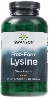 Aminokyseliny - Swanson L-Lysine 500 mg 300 K