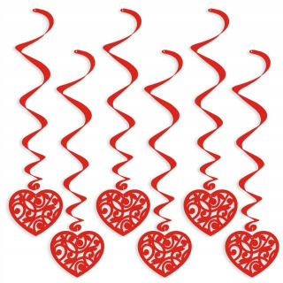Darček na Valentína - Valentínska dekorácia srdca deko visí