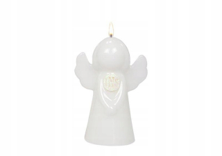 Prvé sväté prijímanie - Angel Candle s hostiteľským lakom bielym prijímaním IHS