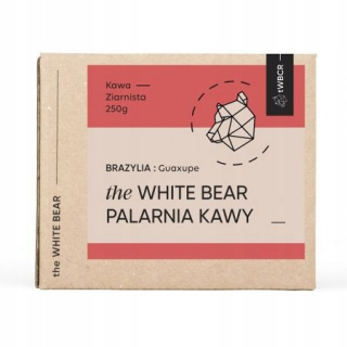 Káva mletá -  Čerstvý biely medveď medveď Brazília Guaxupe 250g