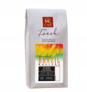 Zrnková káva -  Čerstvo pečené kávové granulárne MK Fresh Brazília 1KG