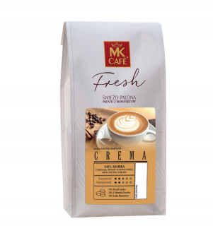 Zrnková káva -  Čerstvo pražená zrnková káva MK Fresh Crema 1kg