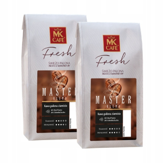Zrnková káva - Čerstvo pražené kávové fazuľa MK Čerstvé MASTER 2X1KG