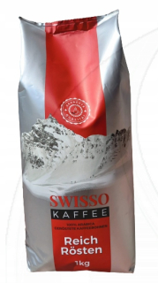 Zrnková káva -  Swisso Kaffee Káva Beans 100% Arabica de 1kg