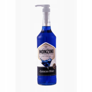 Monzini Blue Curacao 1L sirup s čerpadlom
