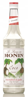 Sirup s príchuťou Monin Coconut 700 ml pre kokosovú kávu