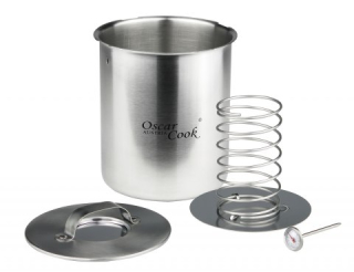 Oceľový háčik 2,5l s teplomerom + taškami