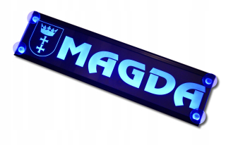NAME ON BOARD s veľkým darom Prezývky LED COLOR