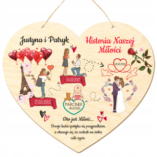 Darček na Valentína - Plaketné srdce Dôležité dátumy Valentína farebné drevo
