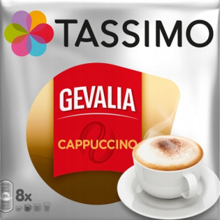 Káva bez kofeínu - Kávové kapsule TASSIMO GEVALIA CAPPUCCINO