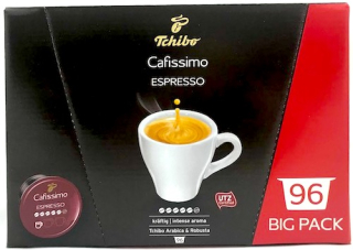 Kávové kapsule - Tchibo Caffisimo espresso intenzívna aróma 96Kaps