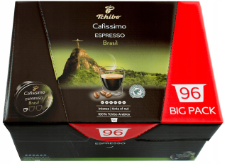Kávové kapsule - Tchibo Cafissimo espresso brasil 96 kaps big-pack
