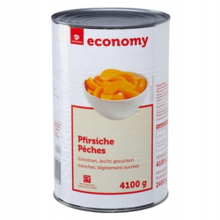 TGE Peach rezané vo svetelnom sirupe 4100g
