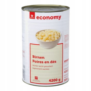 TGE hrušky v kockách vo svetelnom sirupe 4200g
