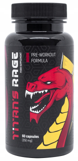 Titans Rage - kofeín taurina chlorella jačmeň