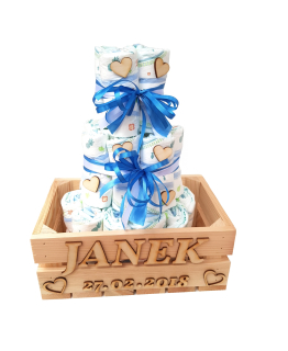 Doplnky na krst - Pampers Cake v darčekovom doručení pre krst