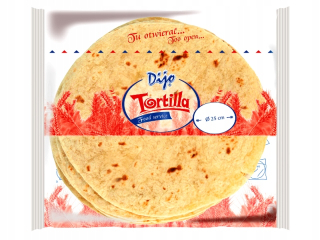 Tortila dijo 25 cm 6x18 = 108 ks v kartónovej krabici