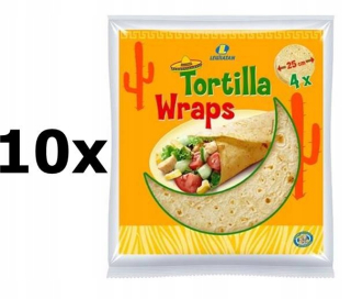 Mexická kuchyňa - Tortilla Pšenica Vrak 25cm 4ks Lewiatan 10x 240g